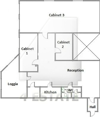 Презентабельный офис с отд. входом, м.Кропоткинская.