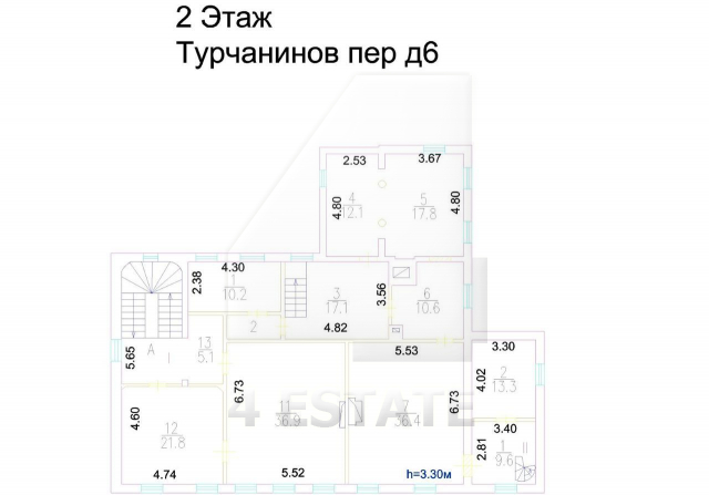 Исторический особняк класса В+, м.Парк Культуры.