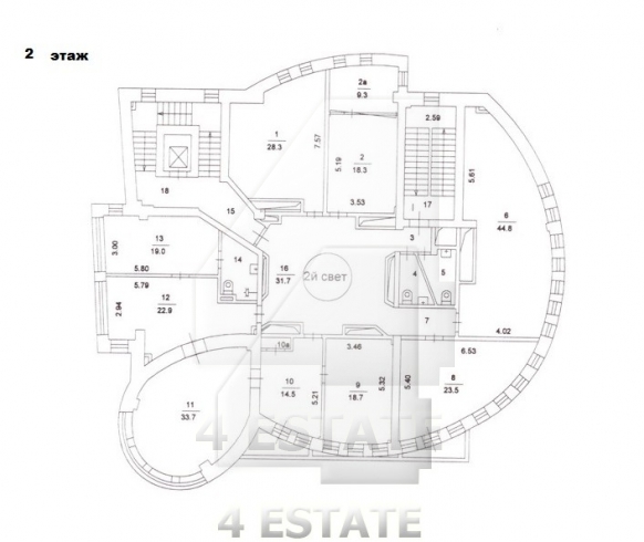 Аренда особняка класса А, м. Маяковская.