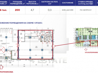 Аренда помещения свободного назначения в бизнес центре класса А, м.Тестильщики.