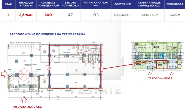 Аренда помещения свободного назначения в бизнес центре класса А, м.Тестильщики.