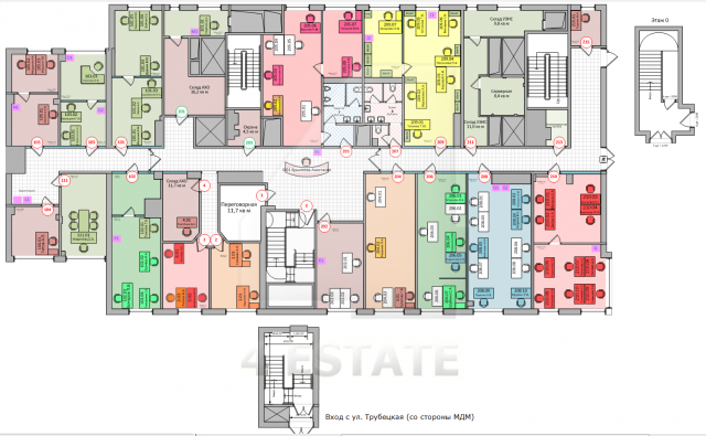 Продажа двухуровневого представительского офиса, м.Фрунзенская.