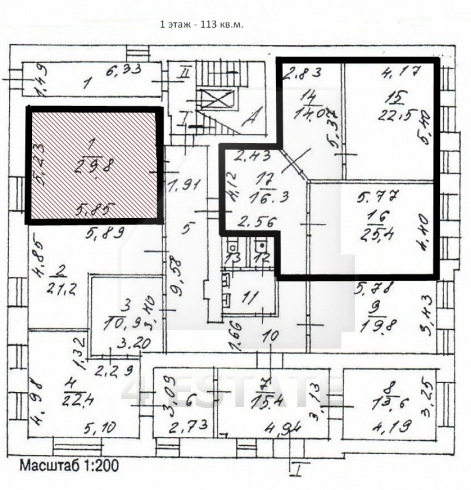 Аренда офиса в особняке класса В+, м.Курская.
