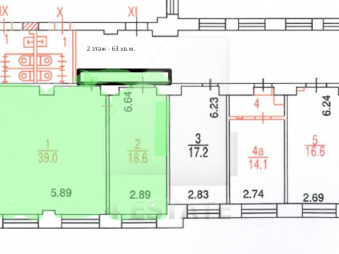 Офисное здание классса В, м. Улица 1905 г.