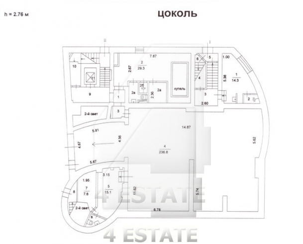 Аренда особняка класса А, м. Маяковская.