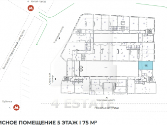 Аренда торговых и офисных помещений в бизнес-центре класса Премиум, м.Площадь революции.