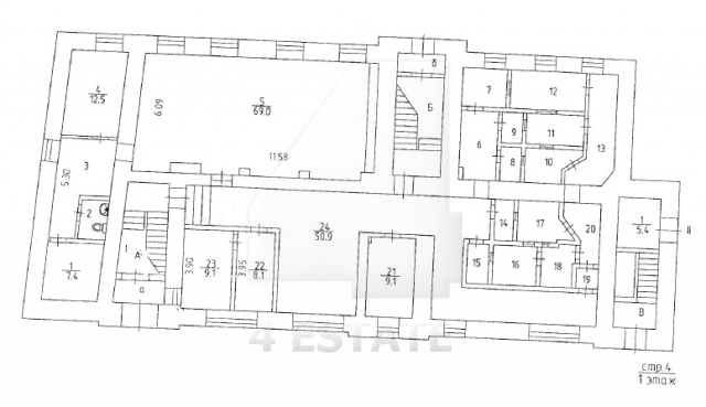 Аренда офисного и банковского помещения в особняке, м.Полянка.