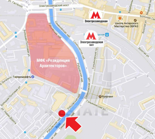 Аренда офиса в бизнес центре класса В, м.Электрозаводская.