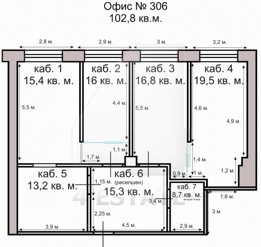 Аренда офисов в бизнес центре класса В+, м.Октябрьская.