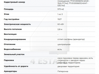 Продажа торгового помещения (аренд. бизнес), м.Добрынинская.