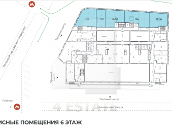 Аренда торговых и офисных помещений в бизнес-центре класса Премиум, м.Площадь революции.