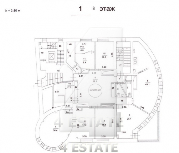 Аренда особняка класса А, м. Маяковская.