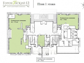 Продажа коммерческих помещений в элитном доме класса А, м.Курская.