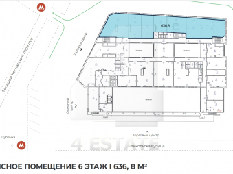 Аренда торговых и офисных помещений в бизнес-центре класса Премиум, м.Площадь революции.