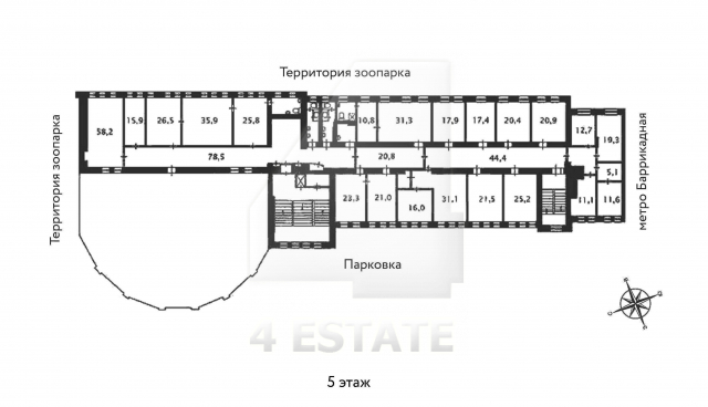 Аренда особняка класса B+, м. Баррикадная.