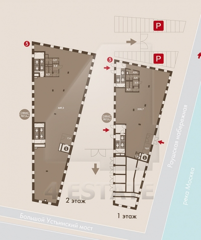Продажа реконструированного особняка класса А, м.Новокузнецкая.