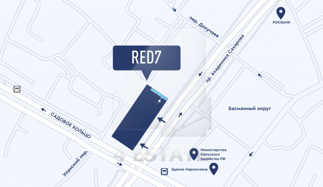 Продажа ритейла и офисов в элитном ЖК "RED 7", м.Красные ворота.