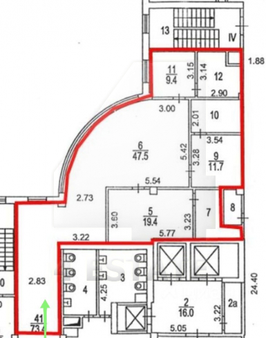 Аренда офиса в бизнес-центре класса В+, м. Белорусская
