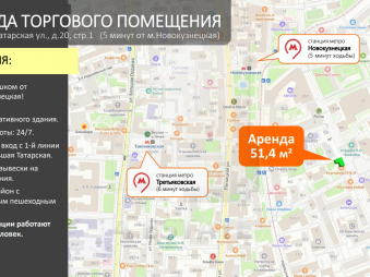Торговое помещение с отд. входом, м.Новокузнецкая.