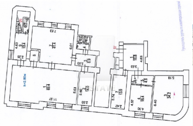 Продажа помещения в жилом доме м.Кропоткинская.