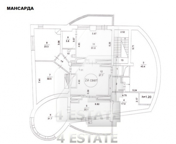 Аренда особняка класса А, м. Маяковская.