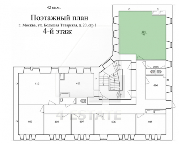 Аренда дизайнерского офиса в БЦ класса В+, м.Новокузнецкая.