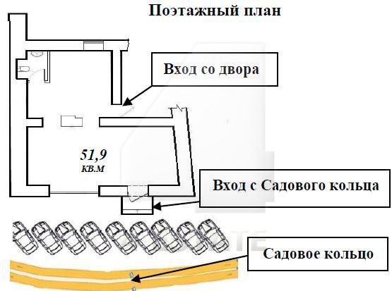 Продажа помещений свободного назначения на Садовом кольце, м. Маяковская