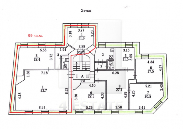 Аренда помещения в особняке класса В+, м.Проспект Мира