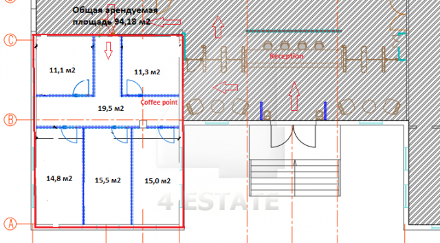 Аренда в бизнес центре класса А, м.Полянка.