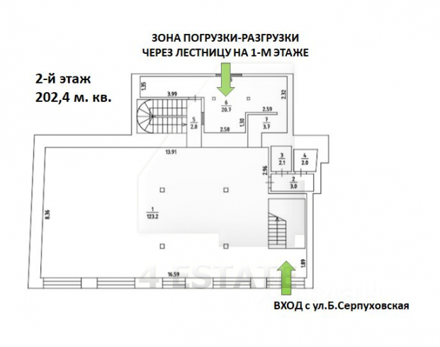Торговая площадь с отд. входом (можно общепит), м.Добрынинская.