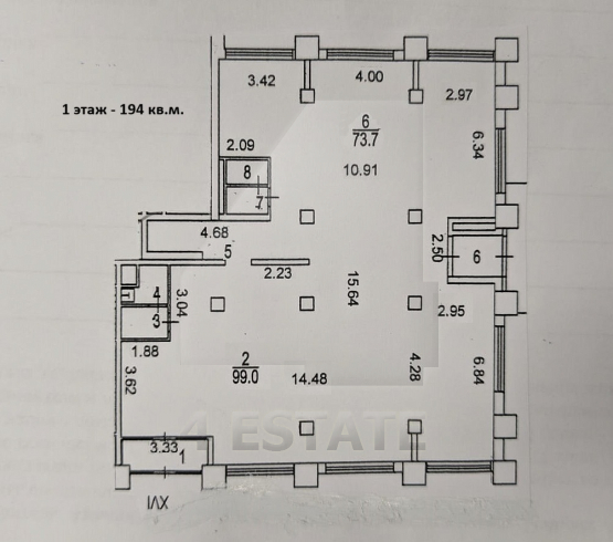 Аренда помещений с отдельным входом в элитном ЖК, м.Сокол.
