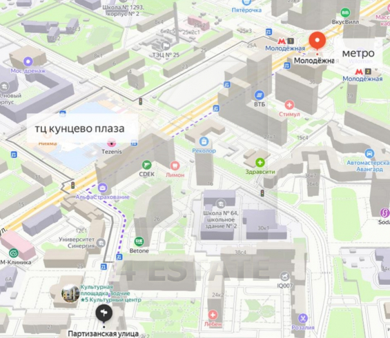 Помещение свободного назначения с отд. входом, м.Молодежная.