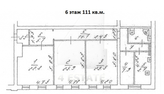 Офисные в административном здании, м.Сухаревская.